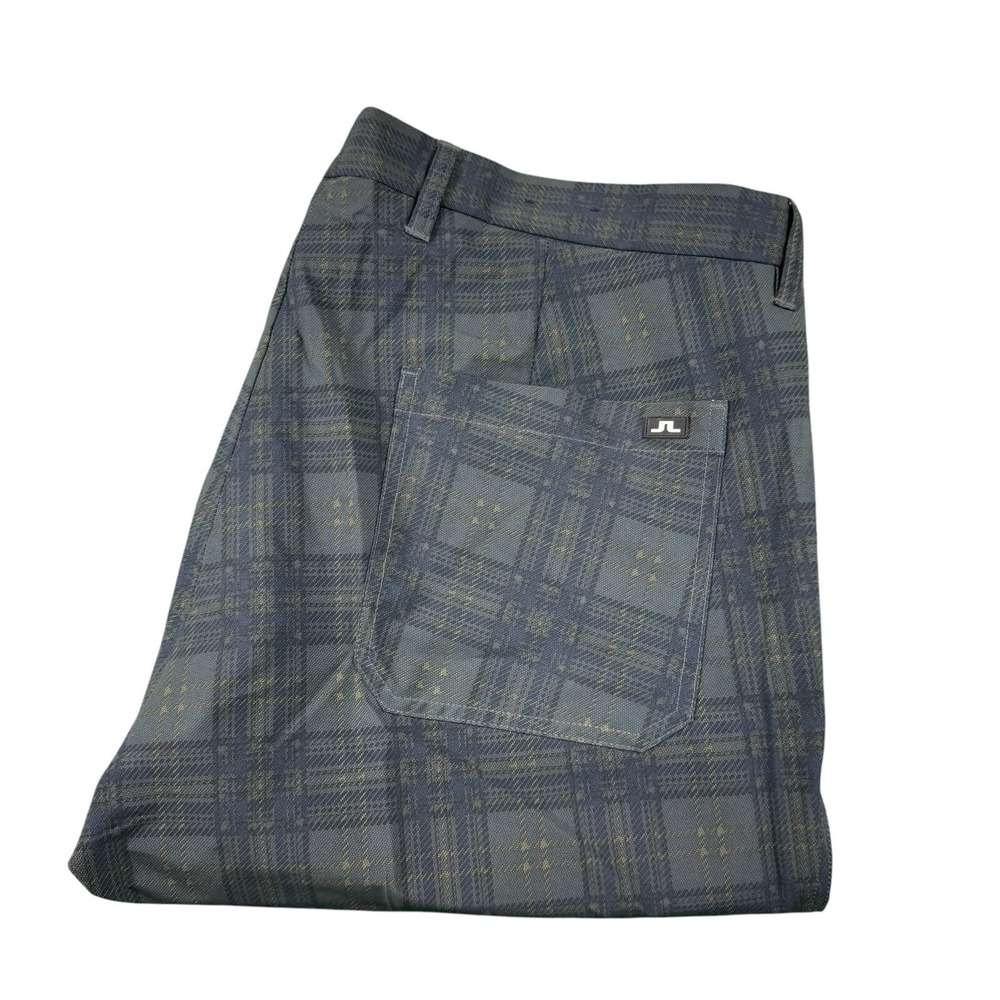 J.Lindeberg Troon Green Tartan Performance Micro Stretch Regular Fit 40X32